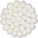 myfelt Linéa, round Glass Coaster white, Ø 9 cm